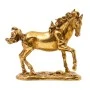 GOLD RESIN HORSE FIGURE 20X7X18CM