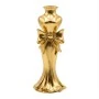 GOLD RESIN VASE WITH BOW 11X10X26CM