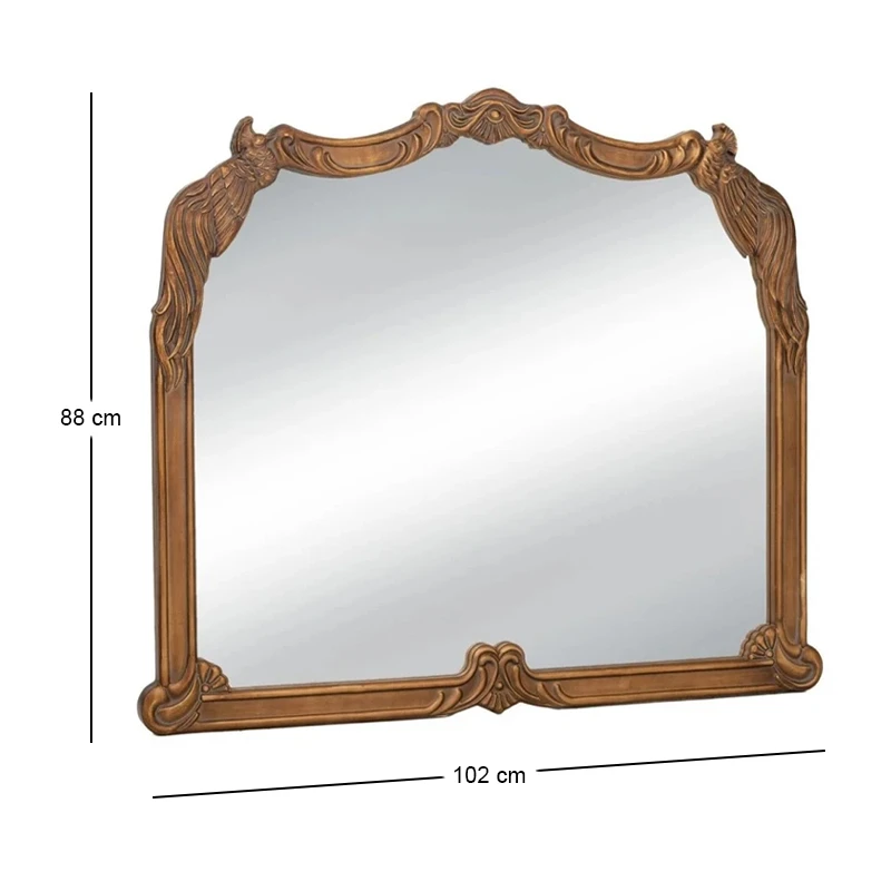 GOLD VINTAGE WALL MIRROR 102X88CM