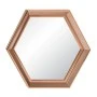 GOLD PVC HEXAGON FRAME MIRROR 47CM