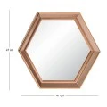 GOLD PVC HEXAGON FRAME MIRROR 47CM