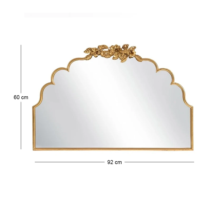 GOLD METAL FRAME MIRROR 92X60CM