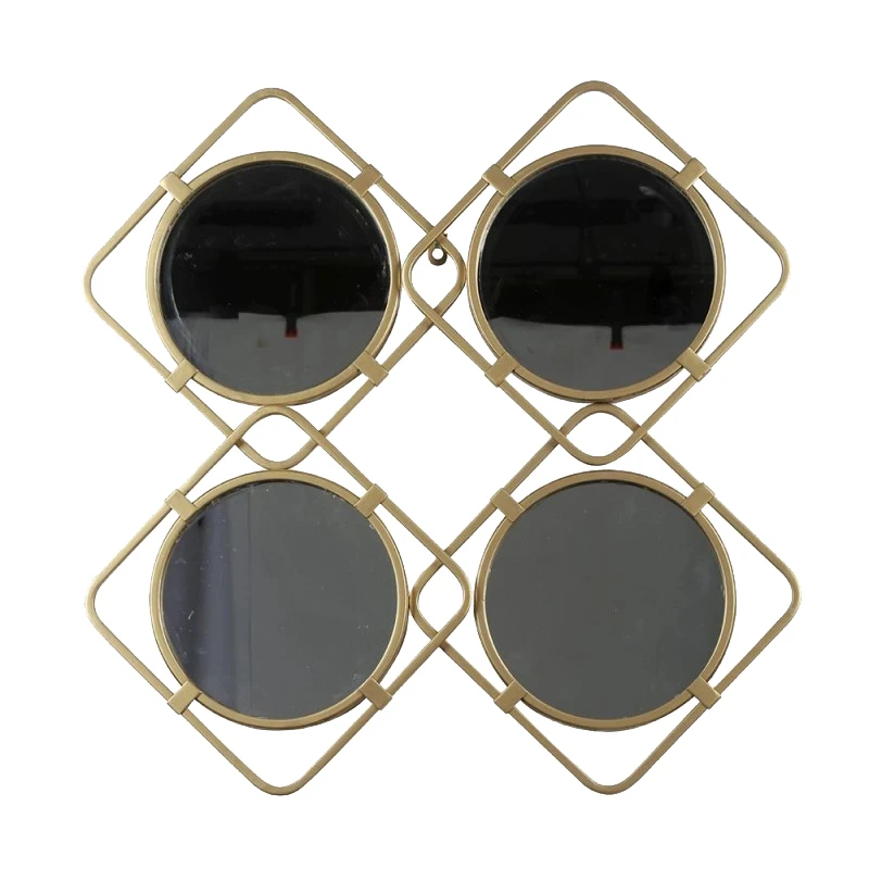 ROUND GOLD METAL MIRROR 60x60x3cm