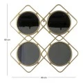 ROUND GOLD METAL MIRROR 60x60x3cm