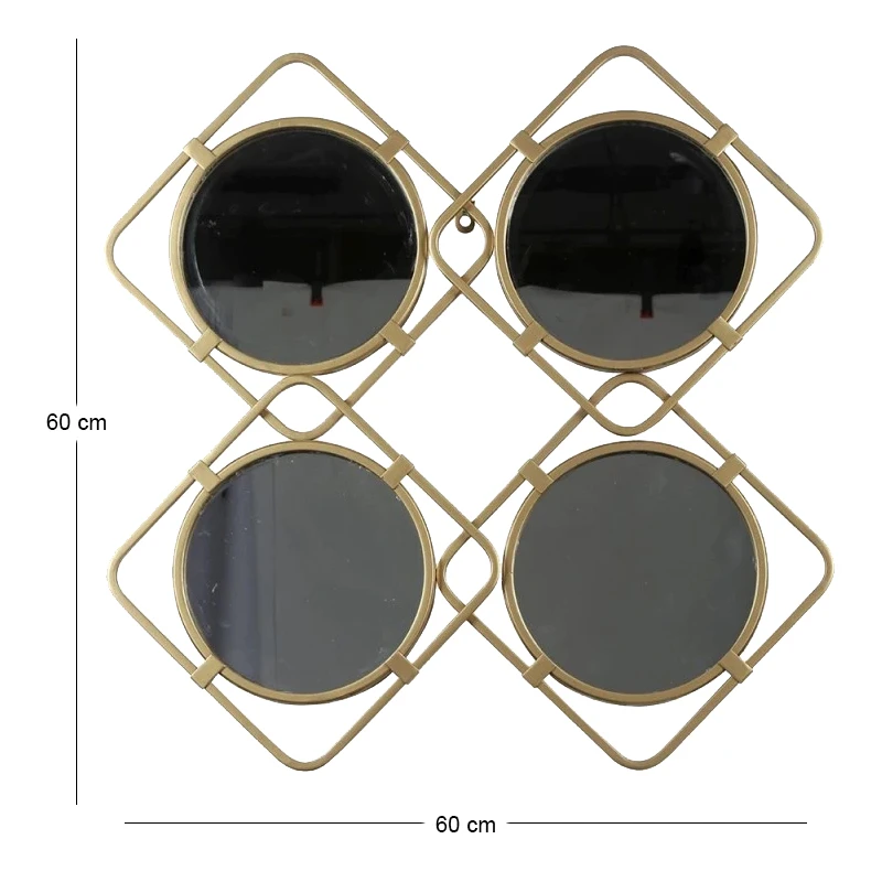 ROUND GOLD METAL MIRROR 60x60x3cm