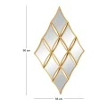 GOLD METAL FRAME WALL MIRROR 58X95 CM