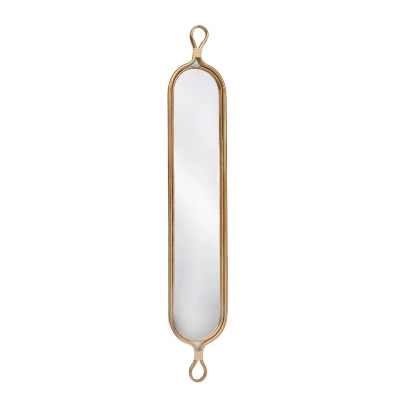 DECO GOLD METAL WALL MIRROR 20X4X120CM