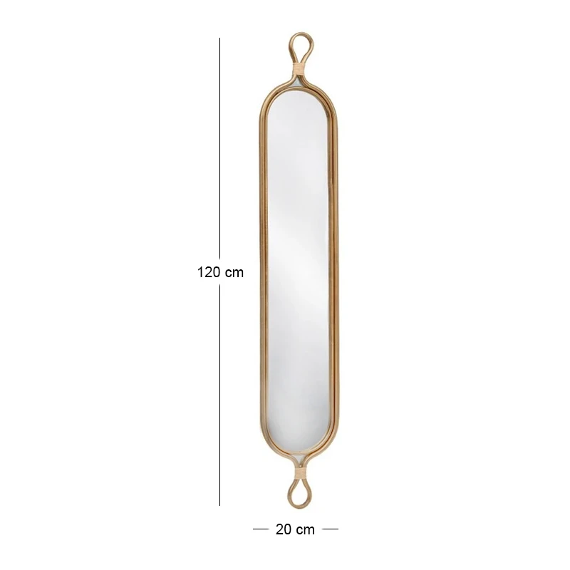 DECO GOLD METAL WALL MIRROR 20X4X120CM