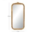 GOLD METAL WALL MIRROR 61X3,5X123CM