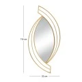 GOLD METAL WALL MIRROR TEAR DROP SHAPE 53X2X116CM