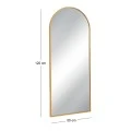 GOLD METAL WALL MIRROR WINDOW SHAPE 50X3X120CM