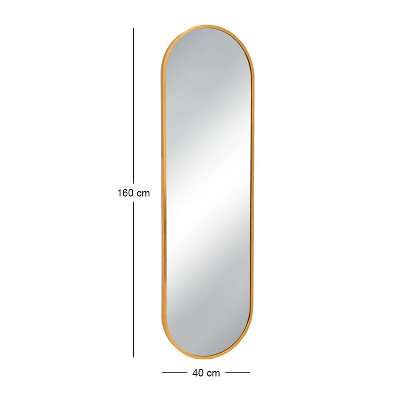 GOLD METAL WALL MIRROR 40X3X160CM