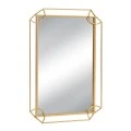GOLD METAL RECTANGLE WALL MIRROR 60X4X90CM