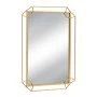 GOLD METAL RECTANGLE WALL MIRROR 60X4X90CM