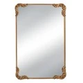 GOLD METAL RECTANGLE WALL MIRROR 61X86CM