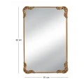 GOLD METAL RECTANGLE WALL MIRROR 61X86CM