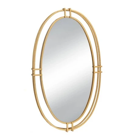 GOLD METAL OVAL WALL MIRROR 52X5X87CM