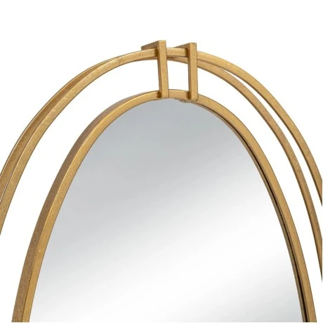 GOLD METAL OVAL WALL MIRROR 52X5X87CM