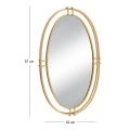 GOLD METAL OVAL WALL MIRROR 52X5X87CM