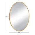 GOLD METAL OVAL WALL MIRROR 60X3X80CM