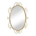 GOLD METAL OVAL WALL MIRROR 60X2X84CM