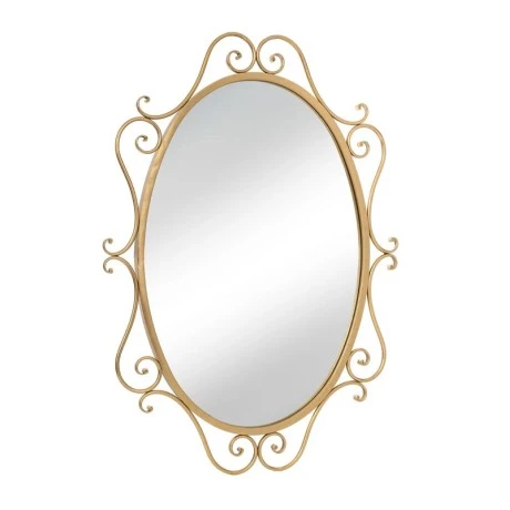 GOLD METAL OVAL WALL MIRROR 60X2X84CM