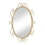 GOLD METAL OVAL WALL MIRROR 60X2X84CM