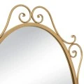 GOLD METAL OVAL WALL MIRROR 60X2X84CM