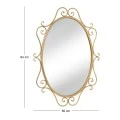 GOLD METAL OVAL WALL MIRROR 60X2X84CM