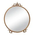 GOLD METAL WALL MIRROR 60X69CM