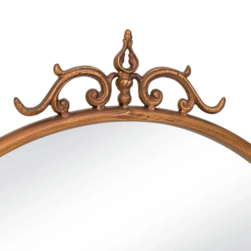 GOLD METAL WALL MIRROR 60X69CM