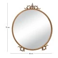 GOLD METAL WALL MIRROR 60X69CM