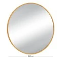 GOLD METAL ROUND WALL MIRROR D60CM