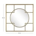 GOLD METAL SQUARE MIRROR 60X60X2CM