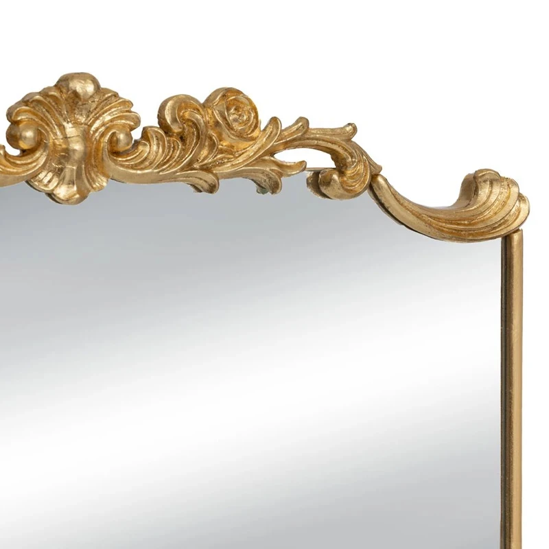 VINTAGE GOLD MDF AND RESIN WALL MIRROR 60X3,5X101CM