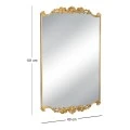 VINTAGE GOLD MDF AND RESIN WALL MIRROR 60X3,5X101CM