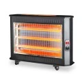 KUMTEL KS-2710 2800W electric quartz heater with five lamps in black color 78x23x60cm.