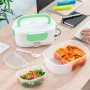 Electric lunch box color white - green 24x16.5x10.5cm.