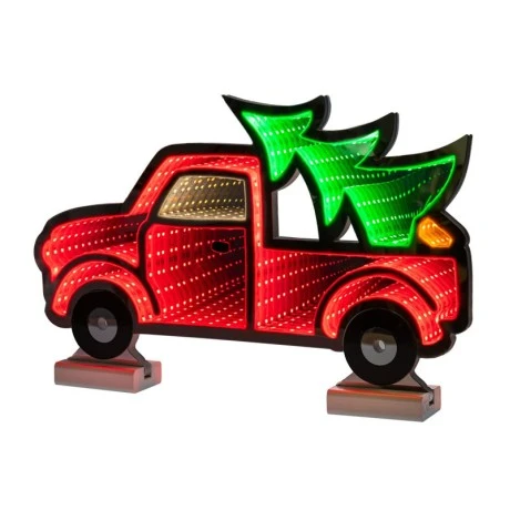 40CM INFINITY TRUCK WITH WOODEN BASE  DOUBLE FACE ILUMINATED FROM BOTH SIDES WITH EUROPEAN PLUG