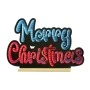 60CM INFINITY MERRY CHRISTMAS LETTERS WITH WOODEN BASE  DOUBLE FACE ILUMINATED FROM BOTH SIDES WITH EUROPEAN PLUG