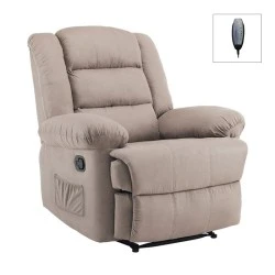 JULIA Massage-Relax Armchair, Fabric Cappuccino JULIA Massage-Relax Armchair, Fabric Cappuccino