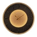 PLASTIC WALL CLOCK IN BROWN GOLD COLOR WITH LIGHT D40X4,5CM