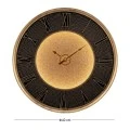 PLASTIC WALL CLOCK IN BROWN GOLD COLOR WITH LIGHT D40X4,5CM