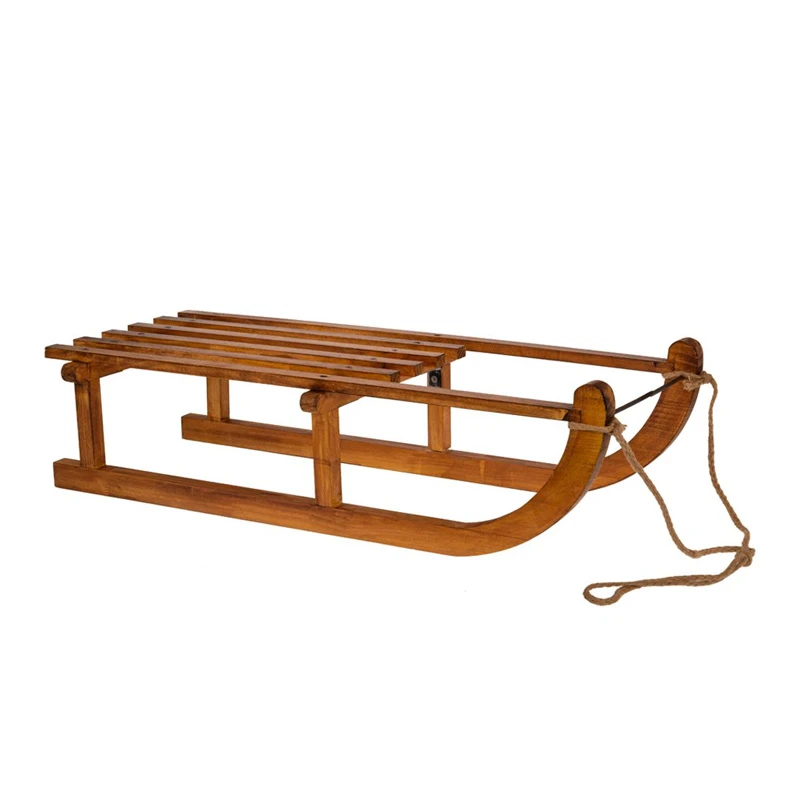 BROWN WOODEN SLEDGE  36.5X20X80CM