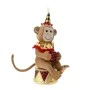 BROWN CIRCUS MONKEY WITH A DRUM 21X16X40CM