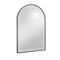 BROWN METAL ARCH MIRROR 40X60CM