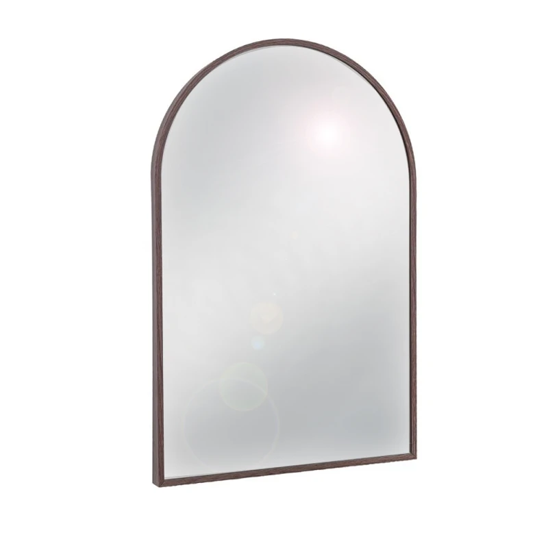 BROWN METAL ARCH MIRROR 40X60CM