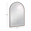 BROWN METAL ARCH MIRROR 40X60CM
