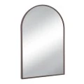BROWN METAL ARCH MIRROR 60X90CM