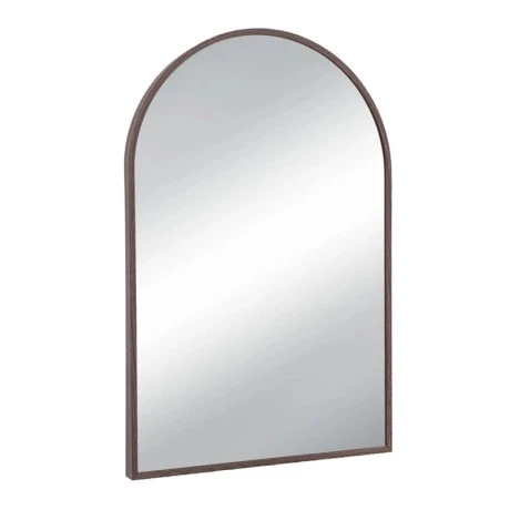 BROWN METAL ARCH MIRROR 60X90CM